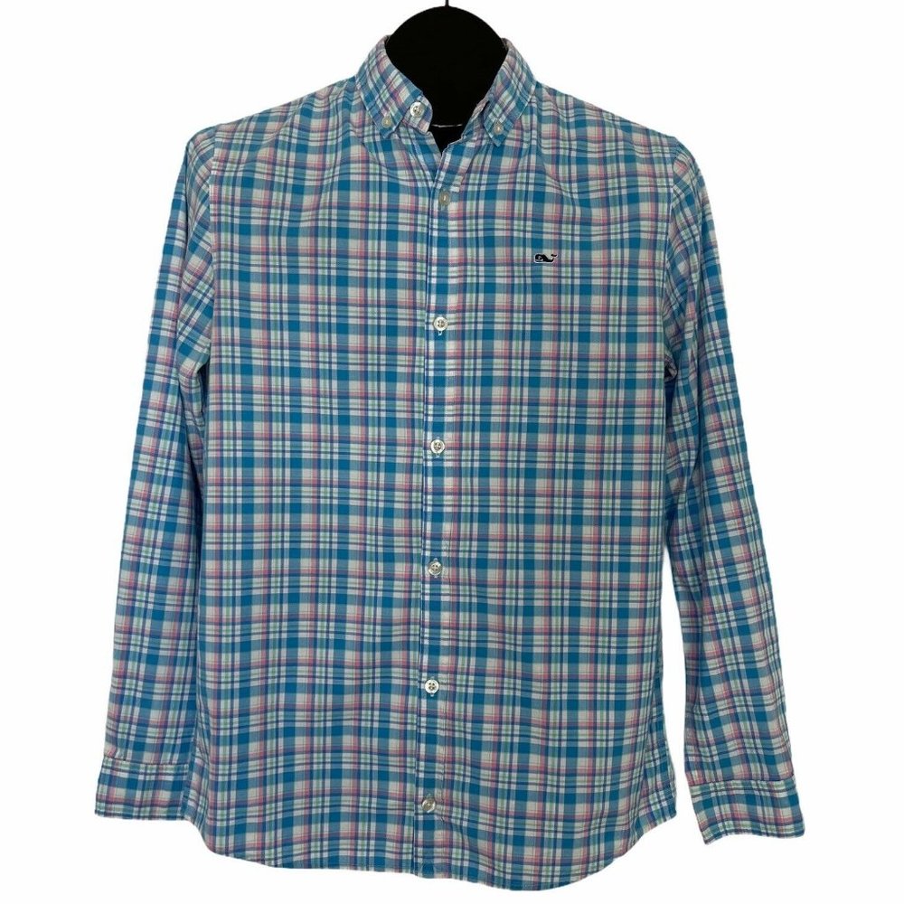 Vineyard Vines Boys Whale Shirt L 16 Long Sleeve